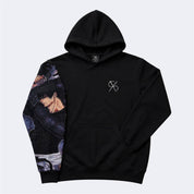 Schwarzer Hoodie mit gewebtem Dark Blade Motiv